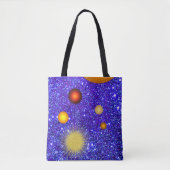 Spaß hat Planeten-funkelnd Glittery Geeky Tasche (Vorderseite)