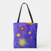 Spaß hat Planeten-funkelnd Glittery Geeky Tasche (Rückseite)