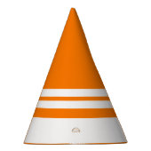 Spaß hell farbenfroh orange weiße Streifen Partyhütchen (Rechts)