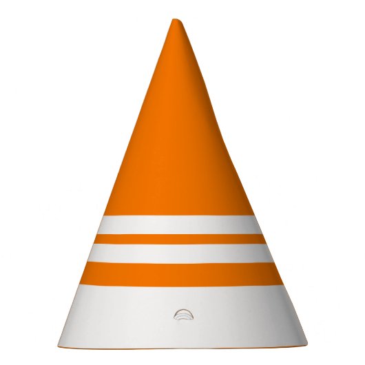 Spaß hell farbenfroh orange weiße Streifen Partyhütchen (Rechts)