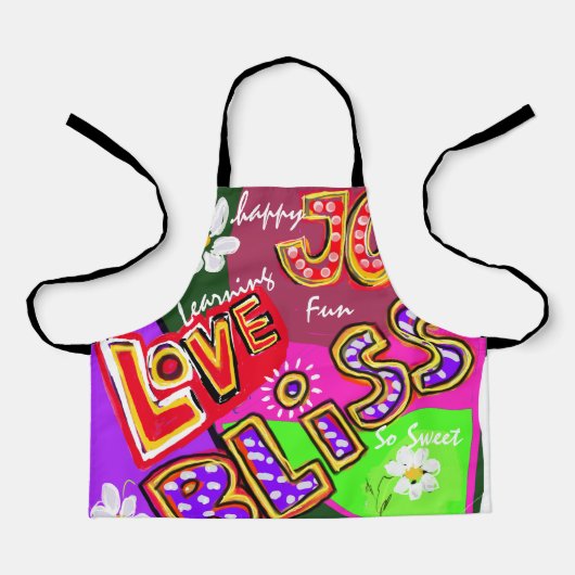 Spaß, Hell, Happy Delight Typografen Schürze (Vorderseite)