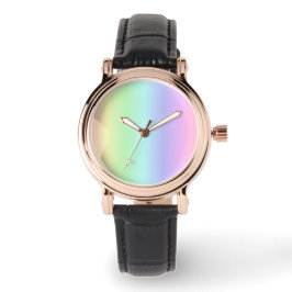 Spaß hell Niedlicher Regenbogen Rosa Gelb Grün Armbanduhr