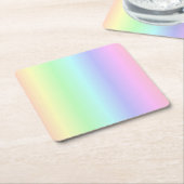 Spaß hell Niedlicher Regenbogen Rosa Gelb Grün Rechteckiger Pappuntersetzer (angewinkelt)