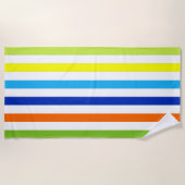 Spaß hell und kühl - Moderne Streifen Strandtuch (Vorderseite)
