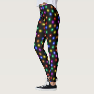 Spaß-helle festliche Weihnachtslicht-Illustration Leggings