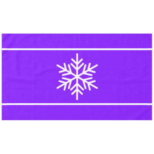 Spaß Helle Lila Nordic White Snowflake Streifen Tischdecke