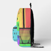 Spaß, Helle Mit Monogramm Regenbogenfarbenstreifen Bedruckter Rucksack (Rechts)