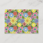 Spaß-helle mollige mit BlumenVisitenkarte Visitenkarte (Rückseite)
