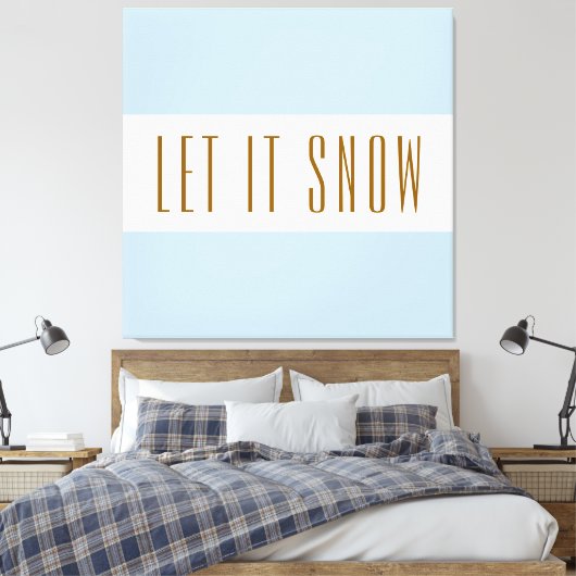 Spaß Helle, weiße, blaue Streifen lassen es schNOT Leinwanddruck (Insitu (Schlafzimmer))