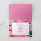 Spaß, heller rosa kleiner Kuchen - Hochzeit danken Dankeskarte (Innenseite)