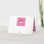 Spaß, heller rosa kleiner Kuchen - Hochzeit danken Dankeskarte (Rückseite)