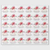 Spaß-helles Trägheitsweihnachten Geschenkpapier (Flach)