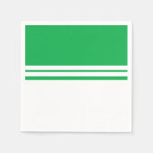 Spaß Hellgrüne, weiße Farbblockstreifen Streifen Serviette (Vorderseite)