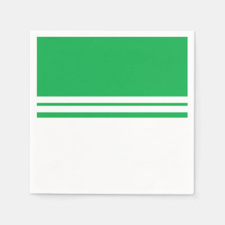 Spaß Hellgrüne, weiße Farbblockstreifen Streifen Serviette
