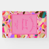 Spaß, hellrosa Kuchen - Hochzeit Banner (Horizontal)