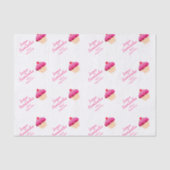 Spaß, hellrosa Kuchen - Seidenpapier (Vorderseite)