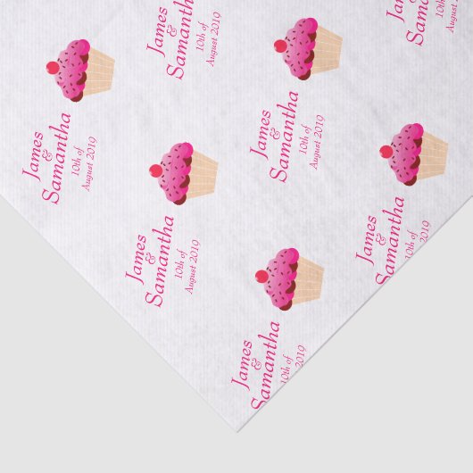 Spaß, hellrosa Kuchen - Seidenpapier (Ausschnitt)