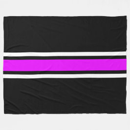 Spaß Hellrosa, weiße Streifen auf reichen schwarze Fleecedecke