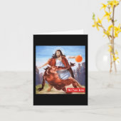 Spaß heute nicht Satan Jesus Crossover Basketball Karte (Gelbe Blume)