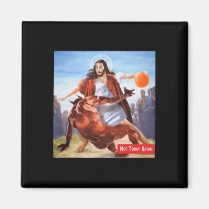 Spaß heute nicht Satan Jesus Crossover Bysketbyll Magnet