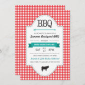 Spaß-Hinterhof GRILLEN laden ein Einladung (Vorne/Hinten)