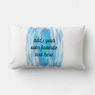 Spaß hinzufügen Wasserfarbe Wasserfarbe türkis Str Lendenkissen