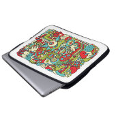 Spaß-Hipster-Gekritzel-Laptop-Hülse Laptopschutzhülle (Vorne Knopf)