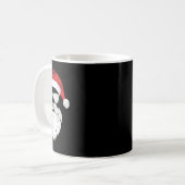 Spaß Hipster Santa Face mit Hutbart und Brille Kaffeetasse (Vorderseite Links)