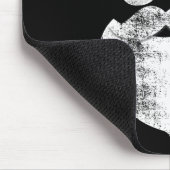 Spaß Hipster Santa Face mit Hutbart und Brille Mousepad (Ecke)