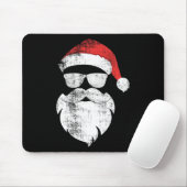Spaß Hipster Santa Face mit Hutbart und Brille Mousepad (Mit Mouse)