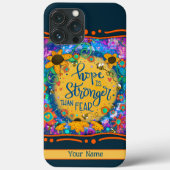 Spaß, Hoffnung Personalisierter als Angst Zitat Case-Mate iPhone Hülle (Rückseite)