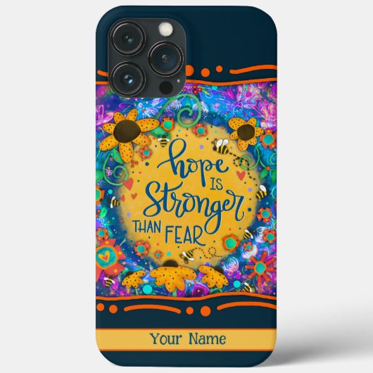 Spaß, Hoffnung Personalisierter als Angst Zitat Case-Mate iPhone Hülle (Rückseite)