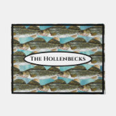 Spaß-Hornhautfleck-Pike-Fisch-Muster Fußmatte (Vorderseite)