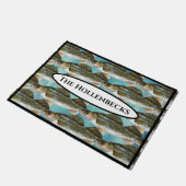 Spaß-Hornhautfleck-Pike-Fisch-Muster Fußmatte (Schrägansicht)