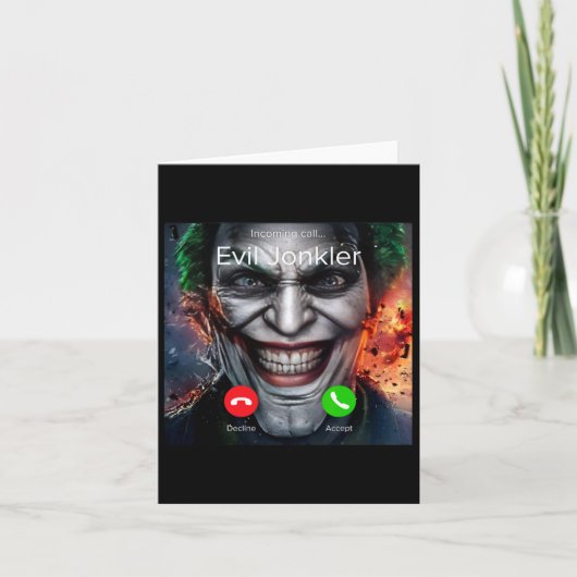 Spaß Horror Anruf von Evil Jonkler Hallo Karte (Vorderseite)
