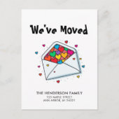Spaß hört neue Zuhause-Moving-Ankündigung Postkarte (Vorderseite)