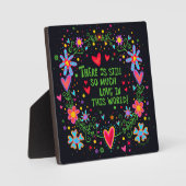 Spaß Hübsch so viel Liebe Zitat florale Inspiratio Fotoplatte (Vorderseite)