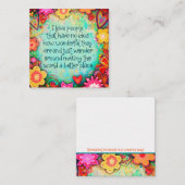 Spaß Hübsche Liebe Menschen Inspirivity Kindness C Quadratische Visitenkarte (Vorne/Hinten)