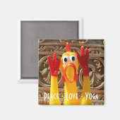 Spaß Hühnchen Yoga Magnet! Magnet (Vorderseite/Rückseite)