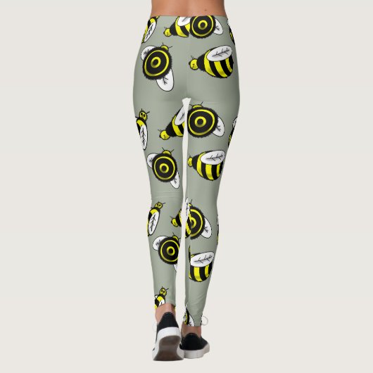 SPASS-HUMMEL-BIENEN-LEGGINGS HELLGRÜN LEGGINGS (Rückseite)