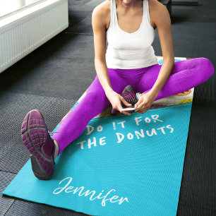 Spaß humorvoll mache ich es für die Donuts bunt Yogamatte