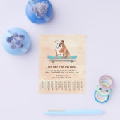 Spaß Hund auf Skateboard Dog Walker Tear Sheet Cre Flyer (Einzeln)