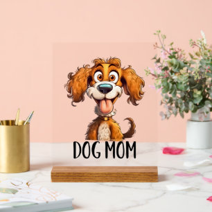 Spaß Hund Mama Wortart Acrylschild