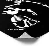 Spaß Hund wie Knochen Kostüm Halloween Poster (Ecke)