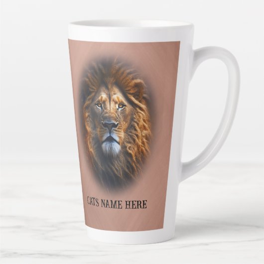 Spaß "I Liebe My Cat" Löwe Latte Tasse Rose Gold (Rechts)