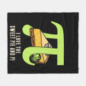 Spaß I LIEBE PIE UND PI Day Fleecedecke (Vorderseite (Horizontal))