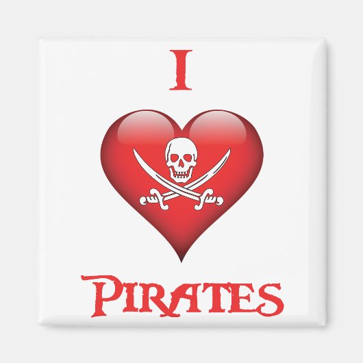 Spaß I Liebe Pirates Magnet (Vorne)