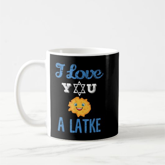 Spaß I Liebe Sie ein Latke Geschenk für Hannukah u Kaffeetasse (Links)