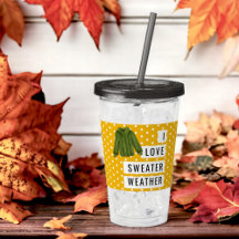 Spaß I Liebe Sweater Weather White Polka Dots Gold