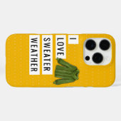 Spaß I Liebe Sweater Weather White Polka Dots Gold Case-Mate iPhone Hülle (Rückseite (Horizontal))